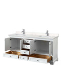 Deborah 72 Inch Double Bathroom Vanity in White - 25