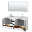 Deborah 72 Inch Double Bathroom Vanity in White - 47