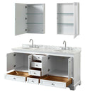 Deborah 72 Inch Double Bathroom Vanity in White - 50