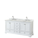 Deborah 72 Inch Double Bathroom Vanity in White - 39