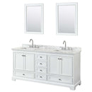 Deborah 72 Inch Double Bathroom Vanity in White - 56