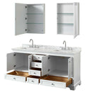 Deborah 72 Inch Double Bathroom Vanity in White - 63