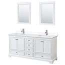 Deborah 72 Inch Double Bathroom Vanity in White - 69