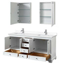 Deborah 72 Inch Double Bathroom Vanity in White - 78