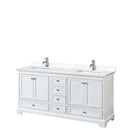 Deborah 72 Inch Double Bathroom Vanity in White - 66