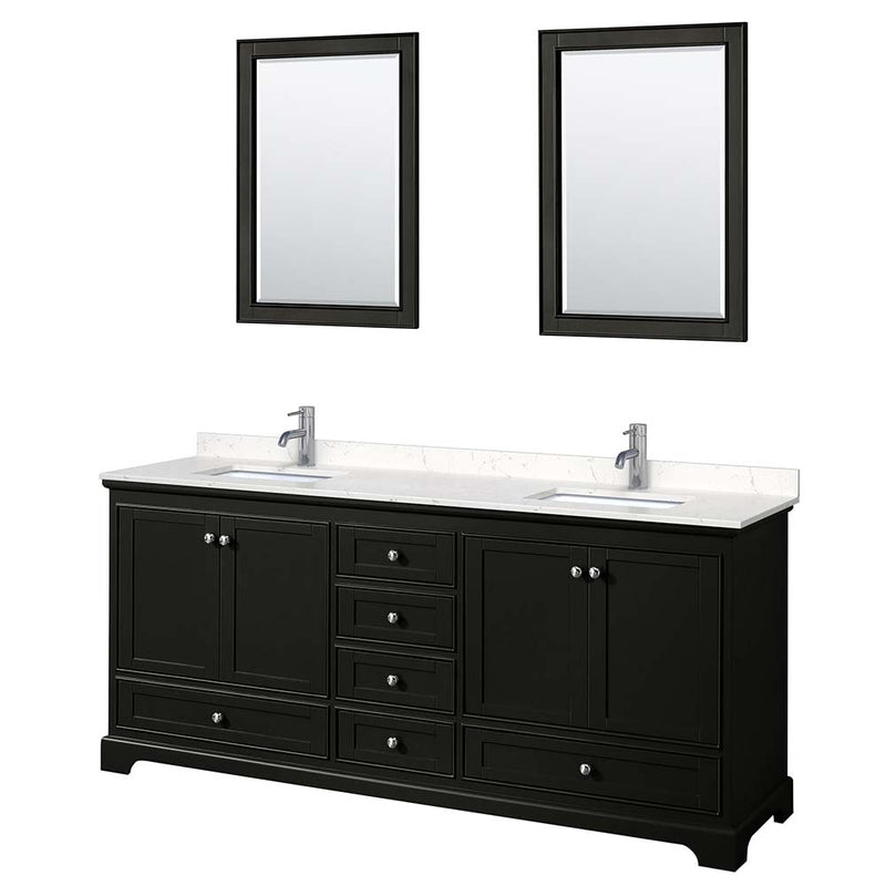 Deborah 80 Inch Double Bathroom Vanity in Dark Espresso - 27
