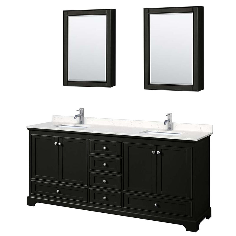 Deborah 80 Inch Double Bathroom Vanity in Dark Espresso - 35