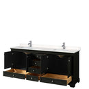 Deborah 80 Inch Double Bathroom Vanity in Dark Espresso - 25
