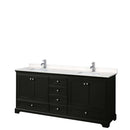 Deborah 80 Inch Double Bathroom Vanity in Dark Espresso - 24