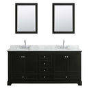 Deborah 80 Inch Double Bathroom Vanity in Dark Espresso - 44