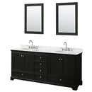 Deborah 80 Inch Double Bathroom Vanity in Dark Espresso - 42