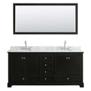 Deborah 80 Inch Double Bathroom Vanity in Dark Espresso - 48
