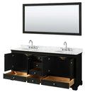 Deborah 80 Inch Double Bathroom Vanity in Dark Espresso - 47