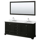 Deborah 80 Inch Double Bathroom Vanity in Dark Espresso - 46