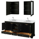 Deborah 80 Inch Double Bathroom Vanity in Dark Espresso - 51