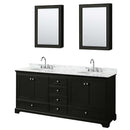 Deborah 80 Inch Double Bathroom Vanity in Dark Espresso - 50