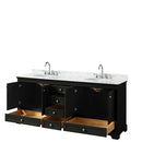 Deborah 80 Inch Double Bathroom Vanity in Dark Espresso - 40