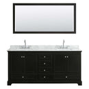Deborah 80 Inch Double Bathroom Vanity in Dark Espresso - 64