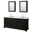 Deborah 80 Inch Double Bathroom Vanity in Dark Espresso - 66
