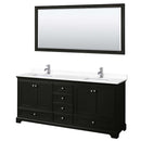 Deborah 80 Inch Double Bathroom Vanity in Dark Espresso - 78