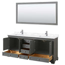 Deborah 80 Inch Double Bathroom Vanity in Dark Gray - 17