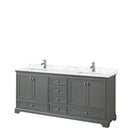 Deborah 80 Inch Double Bathroom Vanity in Dark Gray - 9