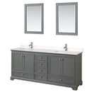 Deborah 80 Inch Double Bathroom Vanity in Dark Gray - 27