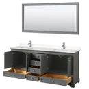 Deborah 80 Inch Double Bathroom Vanity in Dark Gray - 32