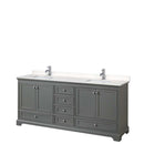 Deborah 80 Inch Double Bathroom Vanity in Dark Gray - 24