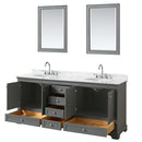 Deborah 80 Inch Double Bathroom Vanity in Dark Gray - 43