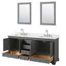 Deborah 80 Inch Double Bathroom Vanity in Dark Gray - 57
