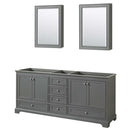 Deborah 80 Inch Double Bathroom Vanity in Dark Gray - 6