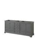 Deborah 80 Inch Double Bathroom Vanity in Dark Gray