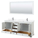 Deborah 80 Inch Double Bathroom Vanity in White - 17
