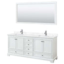 Deborah 80 Inch Double Bathroom Vanity in White - 16