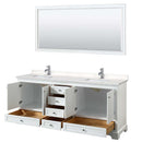 Deborah 80 Inch Double Bathroom Vanity in White - 32