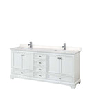 Deborah 80 Inch Double Bathroom Vanity in White - 24