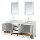 Deborah 80 Inch Double Bathroom Vanity in White - 43