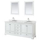 Deborah 80 Inch Double Bathroom Vanity in White - 42