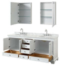 Deborah 80 Inch Double Bathroom Vanity in White - 50