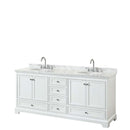 Deborah 80 Inch Double Bathroom Vanity in White - 39