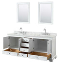 Deborah 80 Inch Double Bathroom Vanity in White - 57