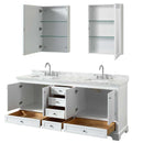Deborah 80 Inch Double Bathroom Vanity in White - 63