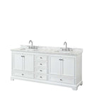 Deborah 80 Inch Double Bathroom Vanity in White - 54