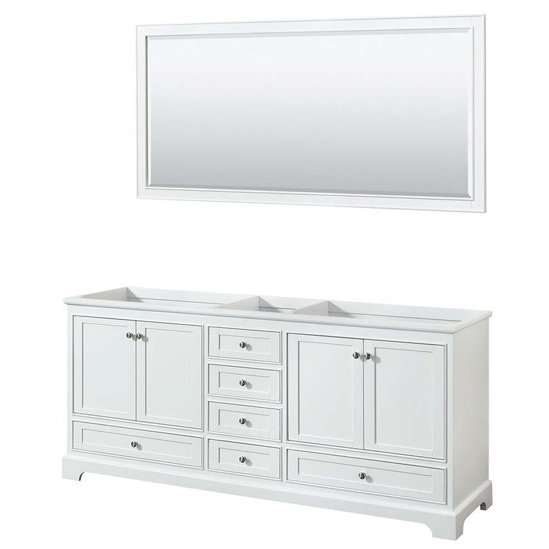 Deborah 80 Inch Double Bathroom Vanity in White - 4