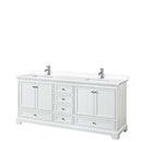 Deborah 80 Inch Double Bathroom Vanity in White - 66