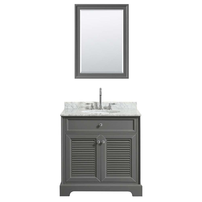 Tamara 30 Inch Single Bathroom Vanity in Dark Gray - 11