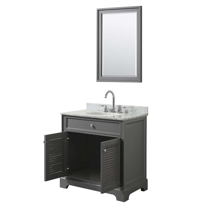 Tamara 30 Inch Single Bathroom Vanity in Dark Gray - 10