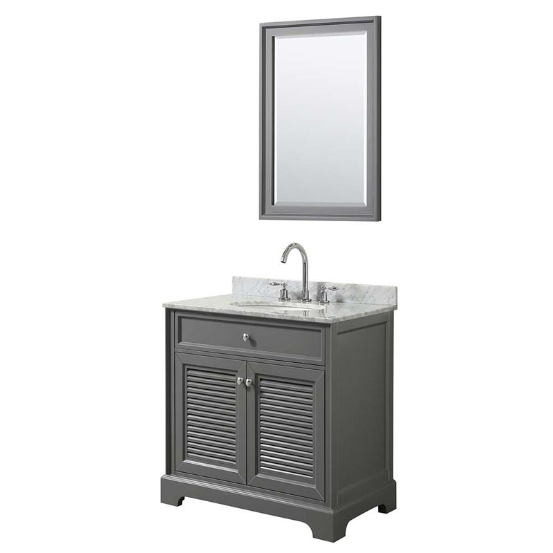 Tamara 30 Inch Single Bathroom Vanity in Dark Gray - 9