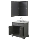 Tamara 30 Inch Single Bathroom Vanity in Dark Gray - 14